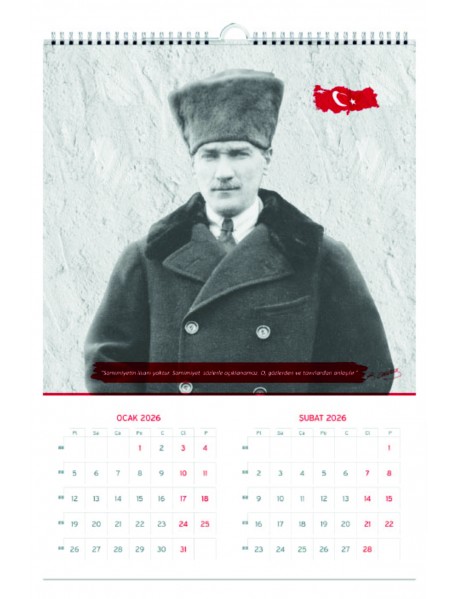 037 Atatürk Duvar Takvimi