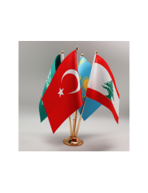 Mb 1207 Sarı Kaplama Dörtlü Masa Bayrağı