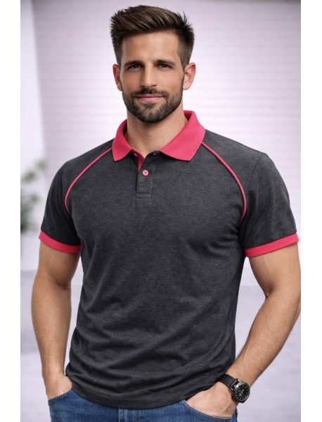 6140 Polo Yaka Renkli Tşört