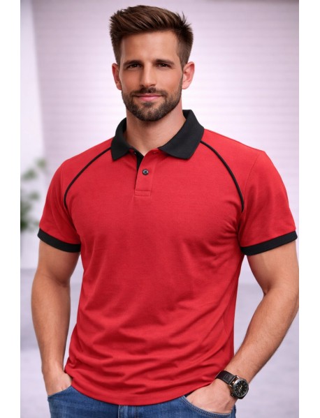 6140 Polo Yaka Renkli Tşört