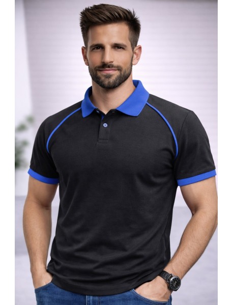 6140 Polo Yaka Renkli Tşört