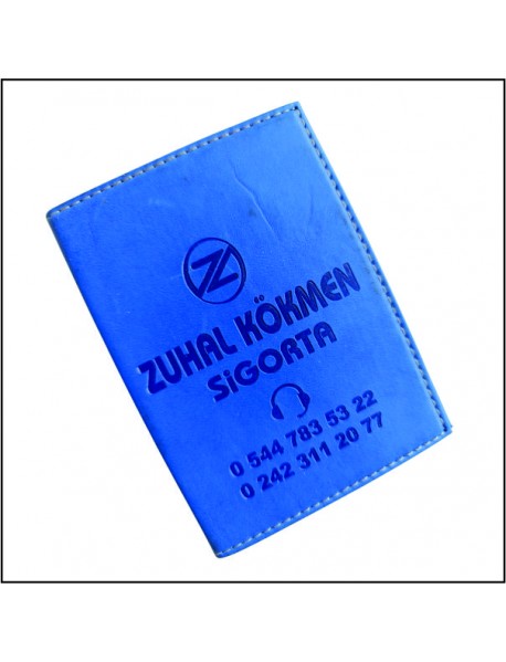 0004 TERMO DERİ RUHSAT KABI (SÜNGERSİZ) MAVİ