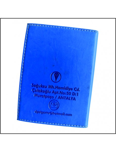 0004 TERMO DERİ RUHSAT KABI (SÜNGERSİZ) MAVİ