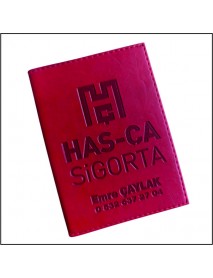 0006 TERMO DERİ RUHSAT KABI (SÜNGERLİ) KIRIMIZI