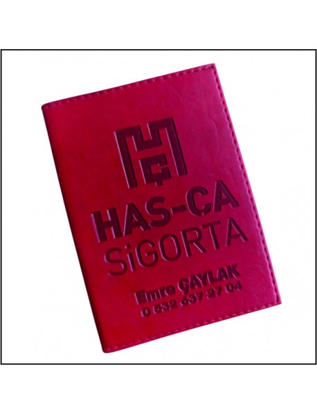 0006 TERMO DERİ RUHSAT KABI (SÜNGERLİ) KIRIMIZI