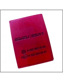 0005 TERMO DERİ RUHSAT KABI (SÜNGERSİZ) KIRMIZI