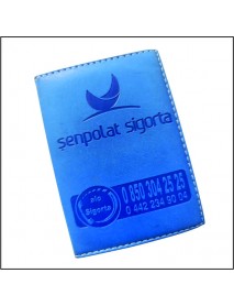 0003 TERMO DERİ RUHSAT KABI (SÜNGERLİ) MAVİ