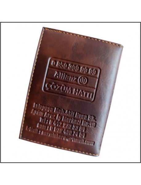 0012 SUNİ DERİ RUHSAT KABI (SÜNGERLİ) KAHVERENGİ